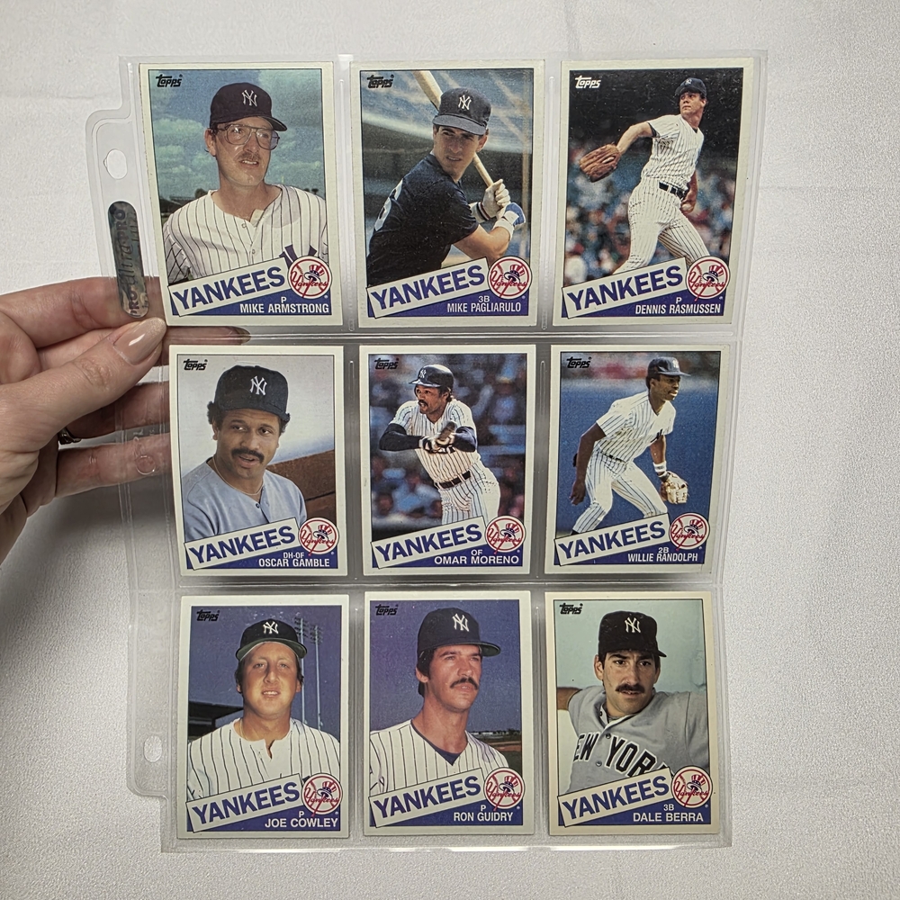 Topps Yankees Trading Cards - Blue and White